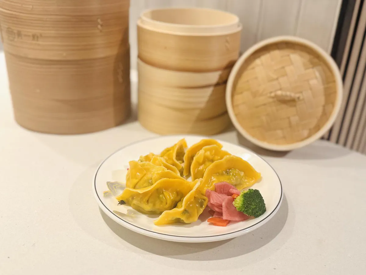 Combo Chicken Shiitake Dumplings at Little Tiger Dumplings，a Asian Restaurant in Washington