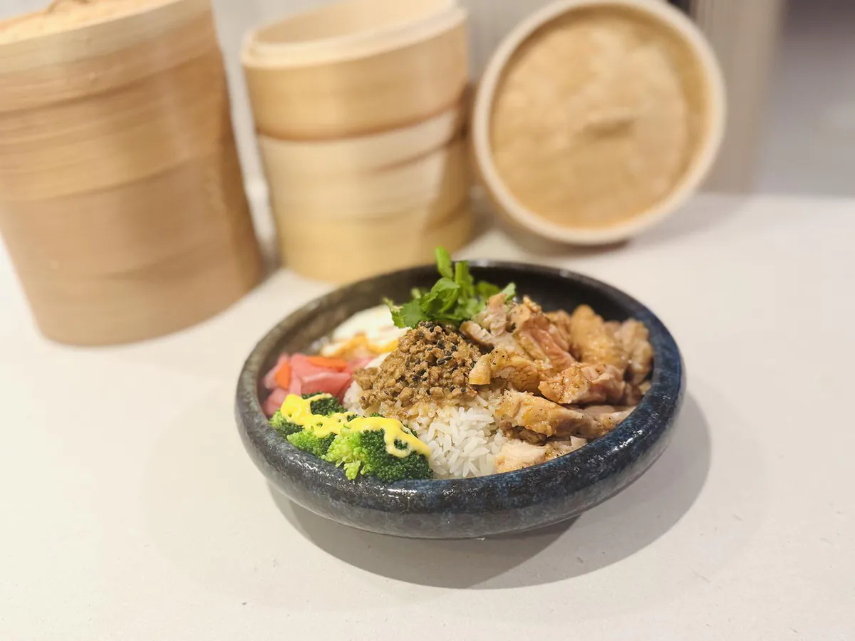 Grilled Chicken Chop Rice at Little Tiger Dumplings，a Asian Restaurant in Washington